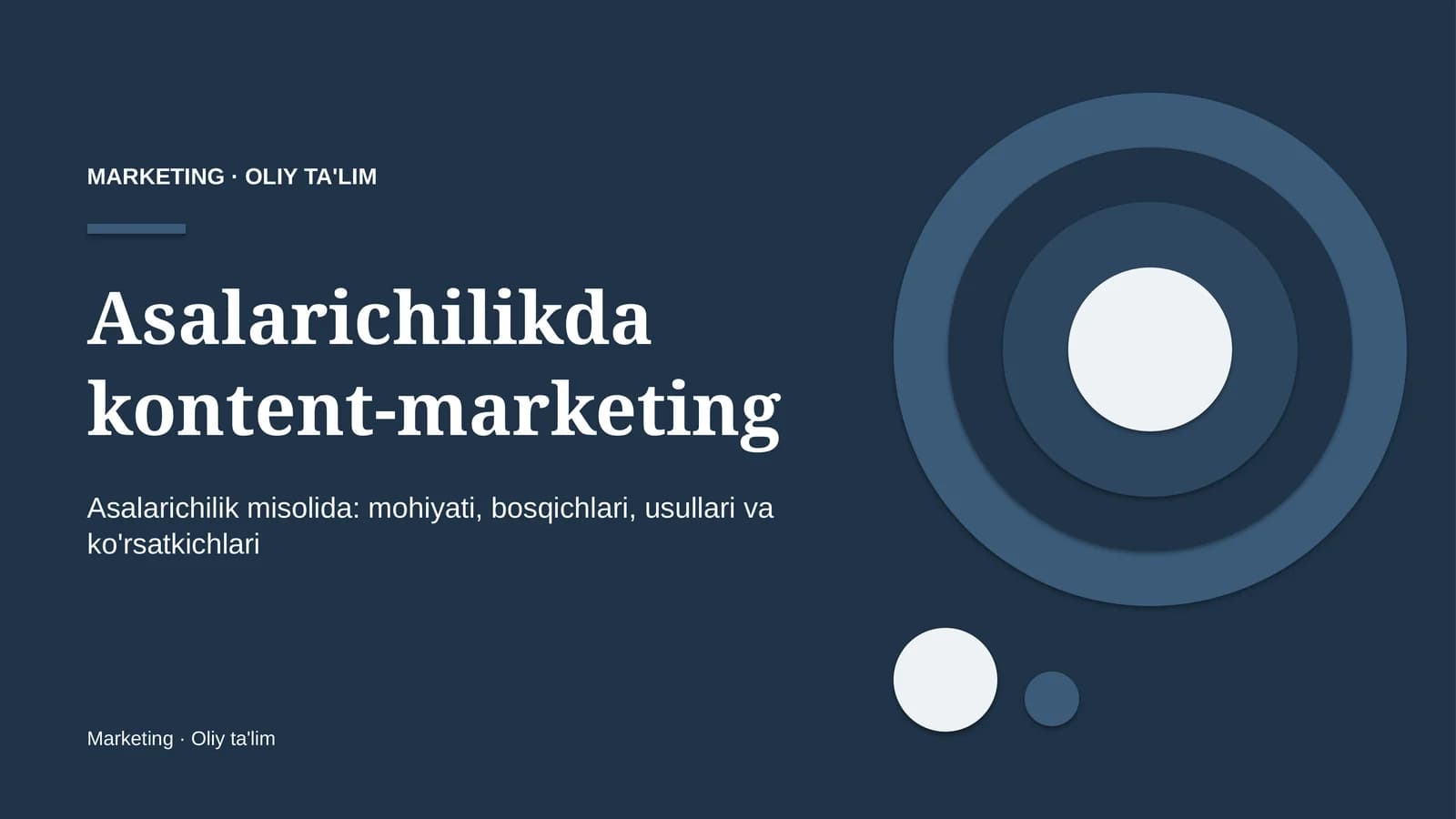 Asalarichilikda kontent-marketing