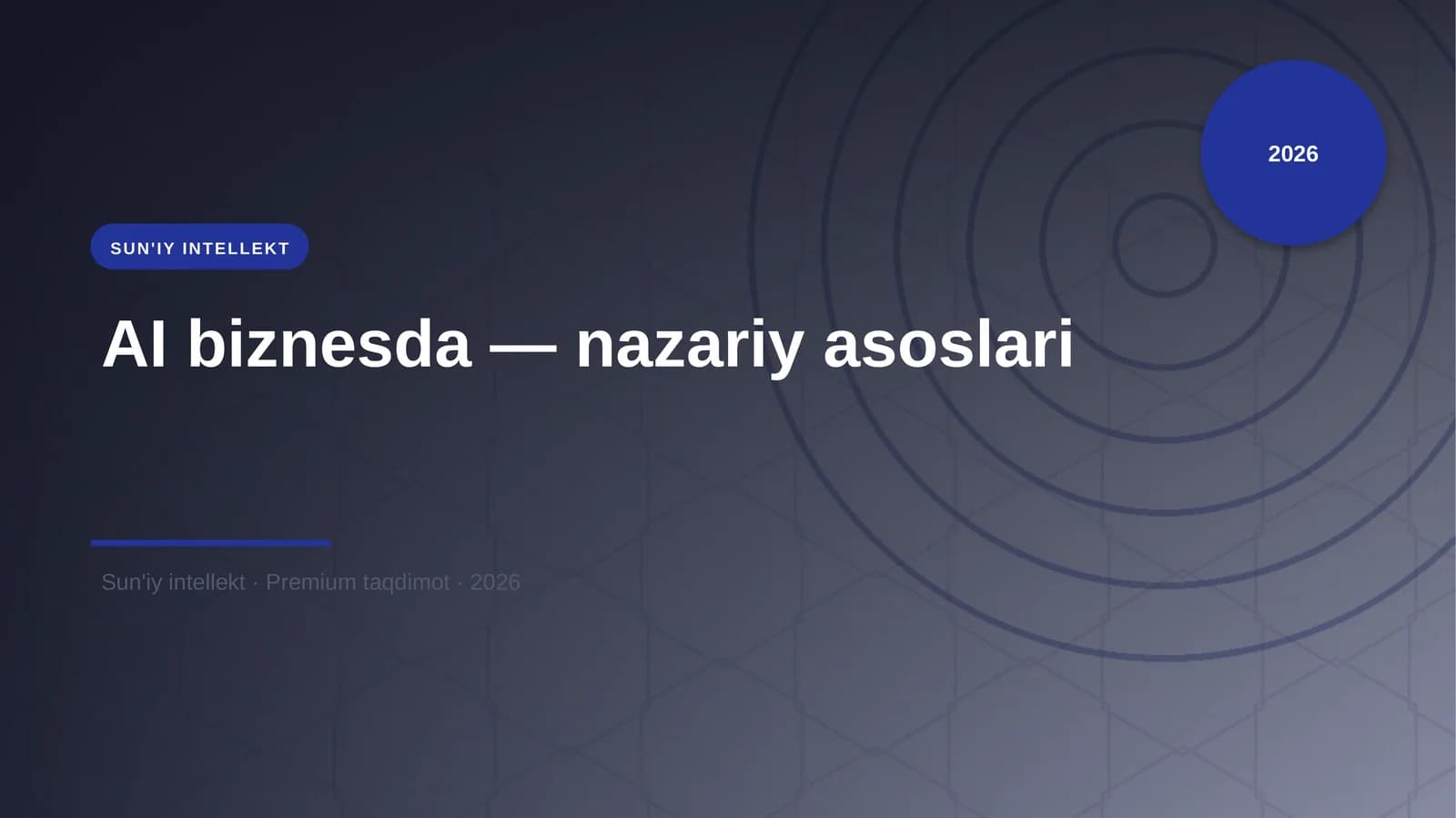 AI biznesda — nazariy asoslari