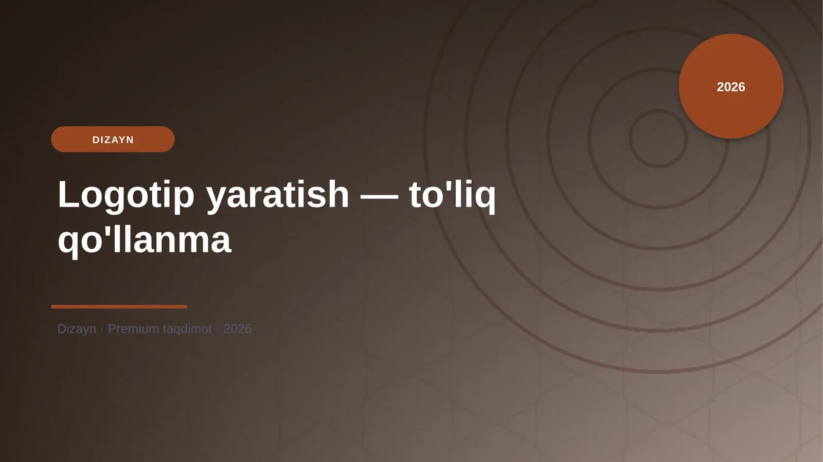 Logotip yaratish — to'liq qo'llanma