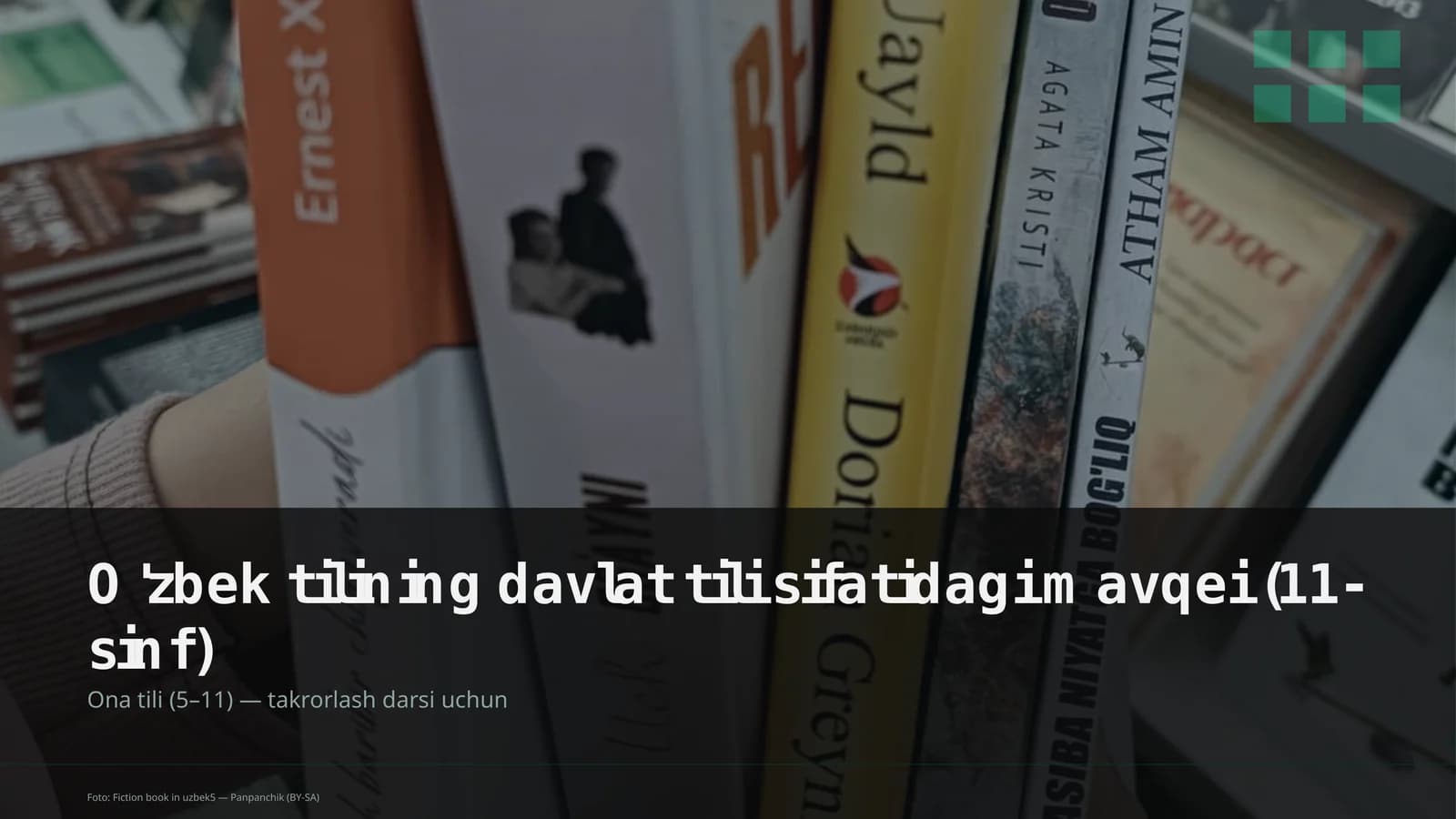 O'zbek tilining davlat tili sifatidagi mavqei (11-sinf)