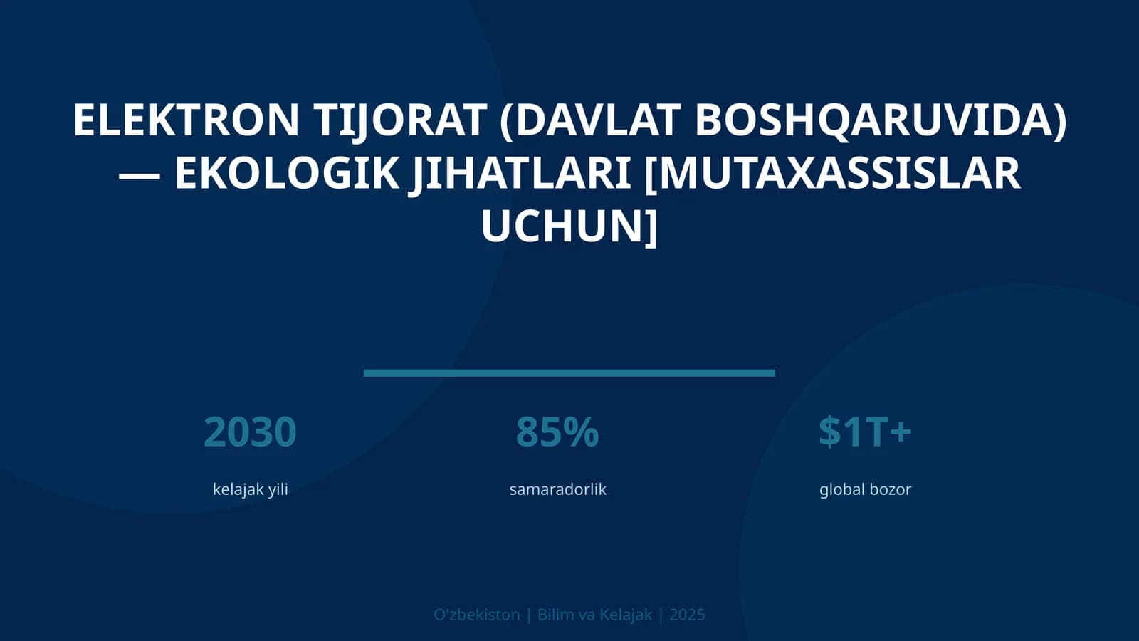 Elektron tijorat (davlat boshqaruvida) — ekologik jihatlari [mutaxassislar uchun]