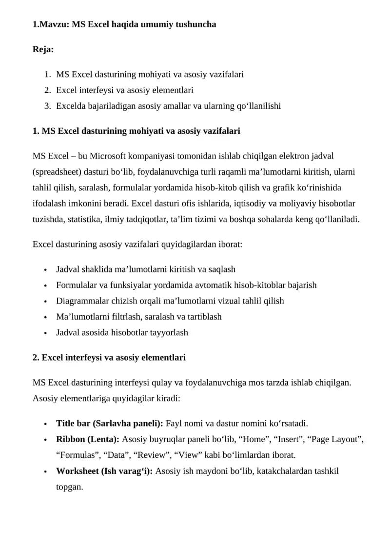 Informatika va axborot texnologiyalari fanidan Konsultatsiya uchun tayyor ish qulay holda