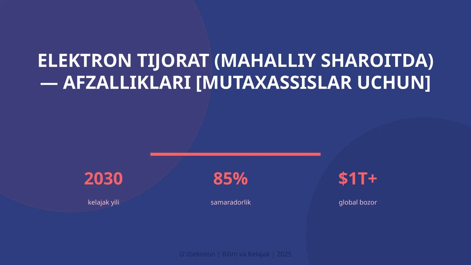 Elektron tijorat (mahalliy sharoitda) — afzalliklari [mutaxassislar uchun]