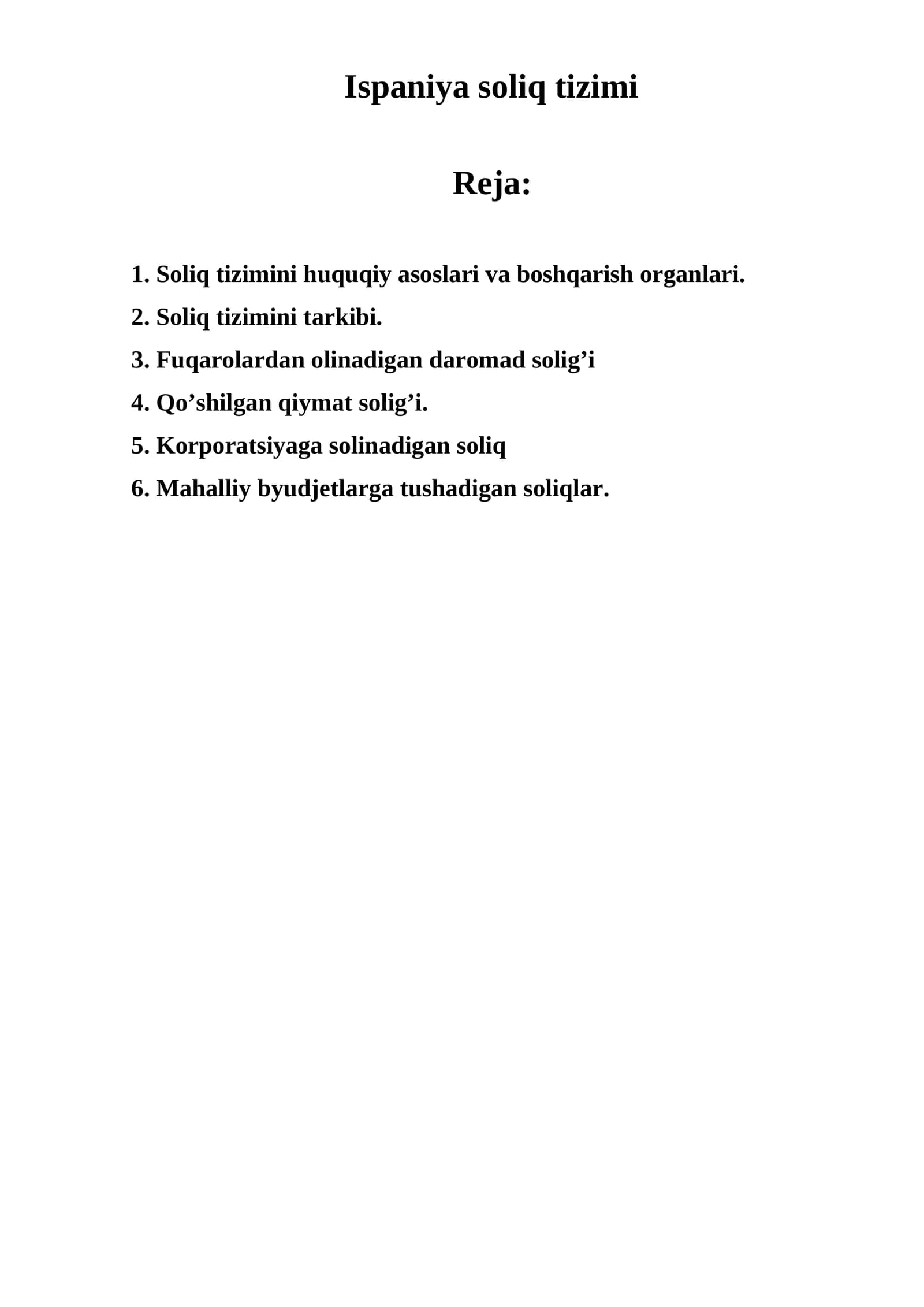 Ispаniya soliq tizimi