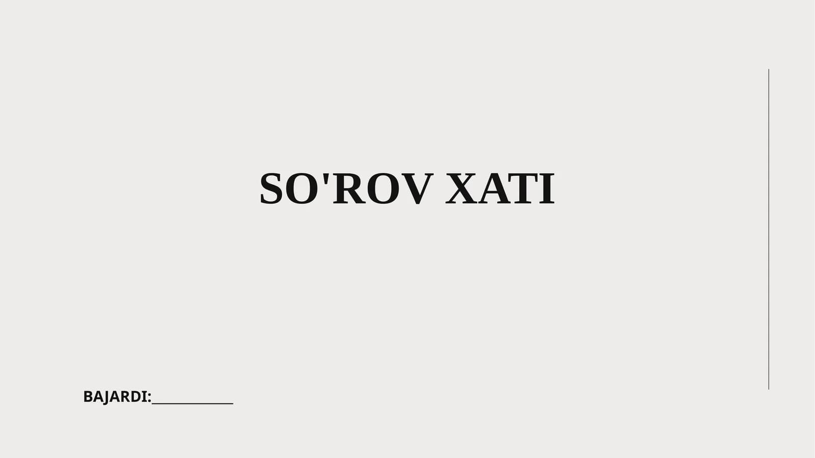 So'rov xati