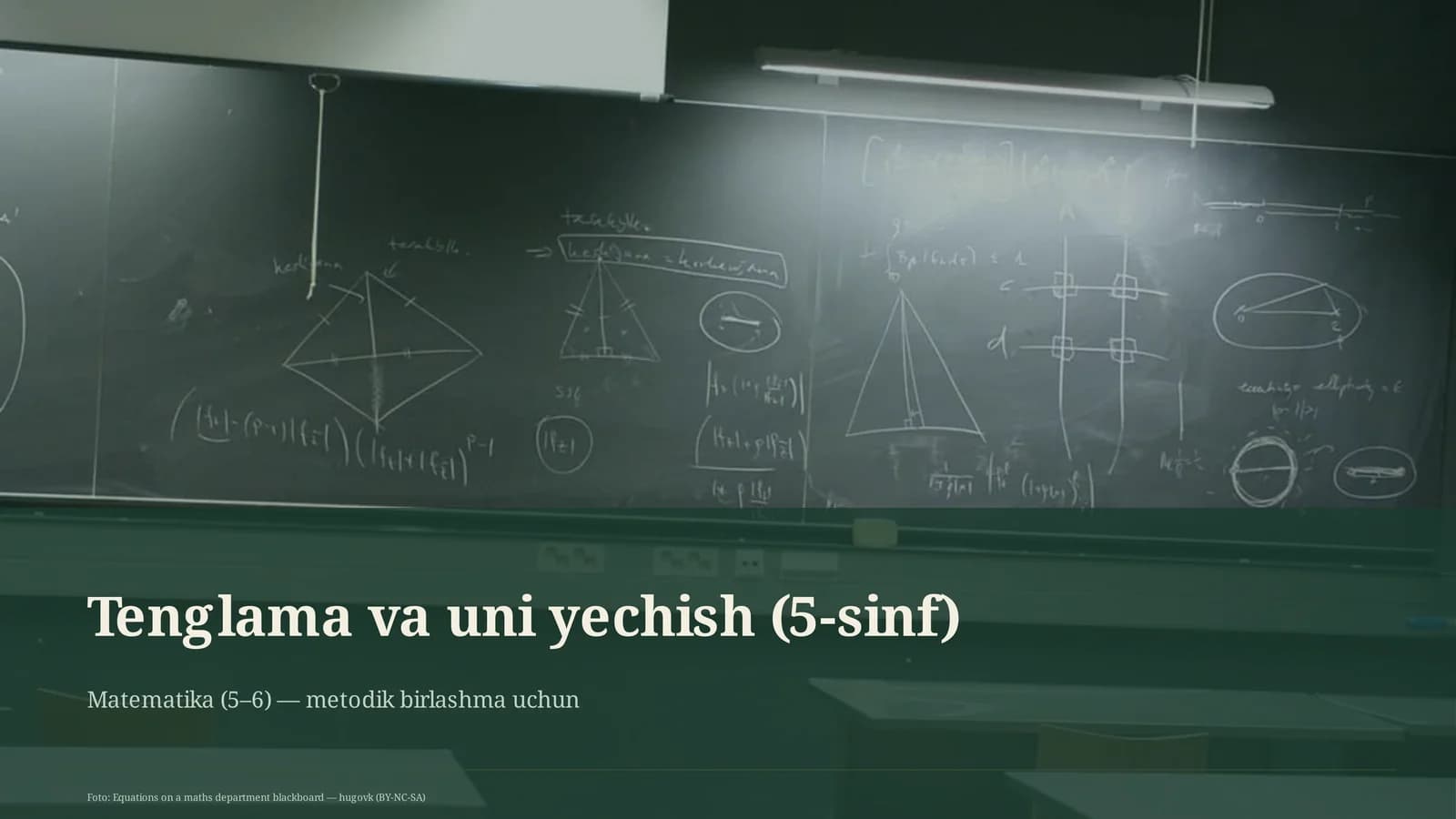 Tenglama va uni yechish (5-sinf)