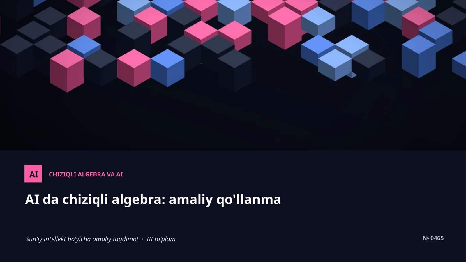 Chiziqli algebra va AI