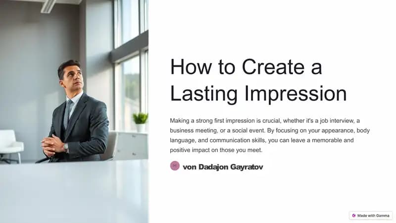 How to Create a Lasting Impression