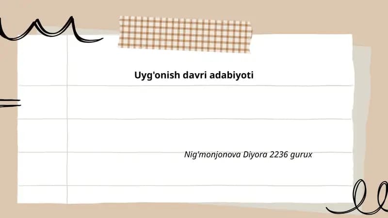 Uyg'onish davri adabiyoti