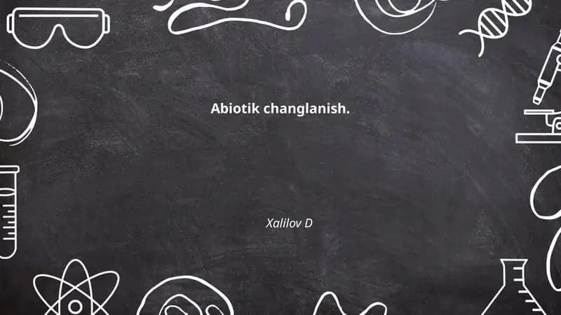 Abiotik changlanish