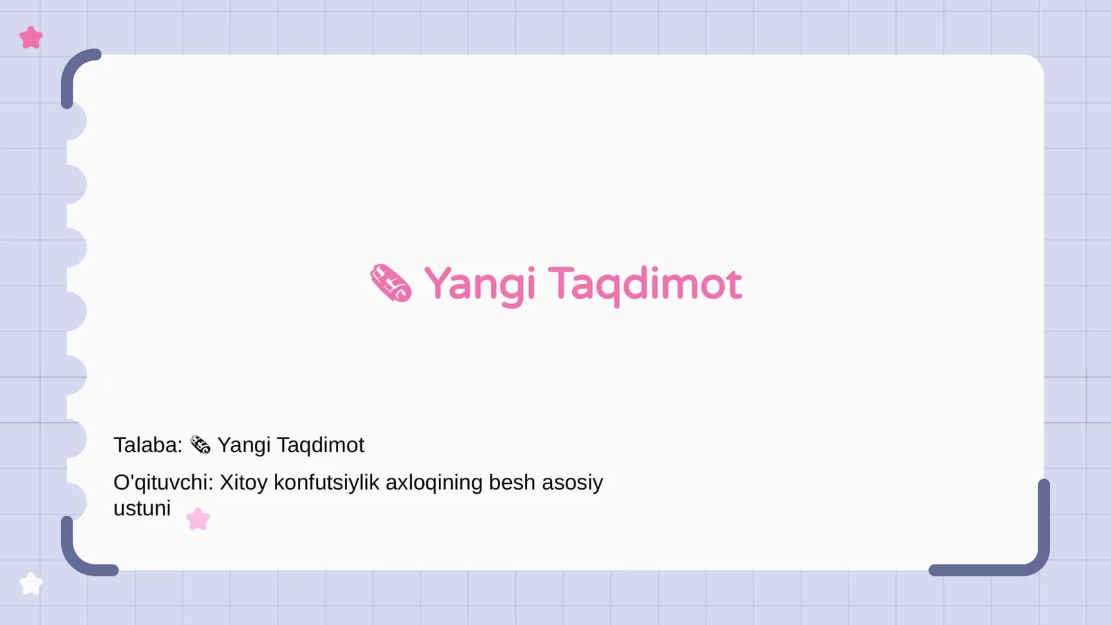 Yangi Taqdimot