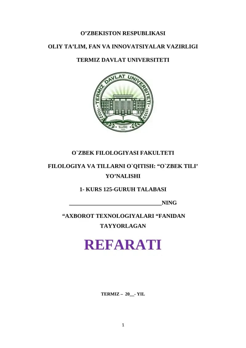 Zamonaviy taqdimotlar tayyorlash texnologiyalari