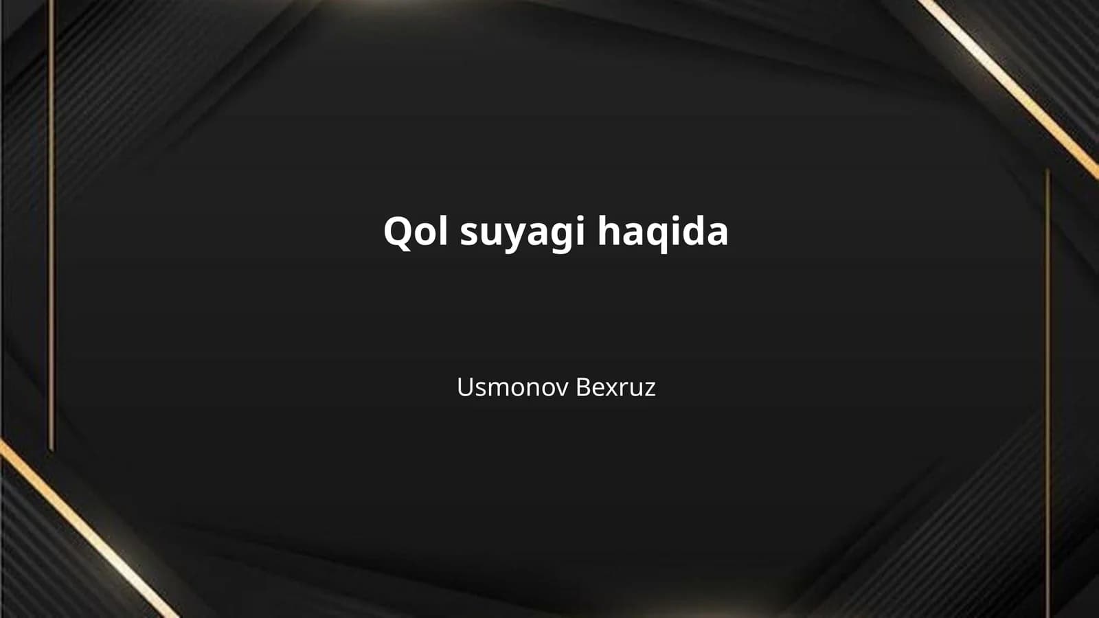 Qol suyagi haqida