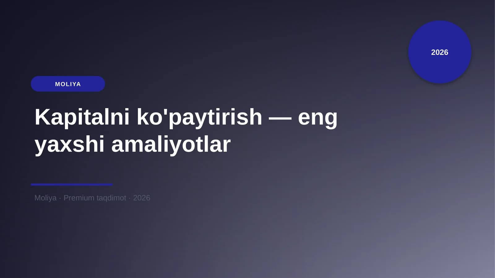 Kapitalni ko'paytirish — eng yaxshi amaliyotlar