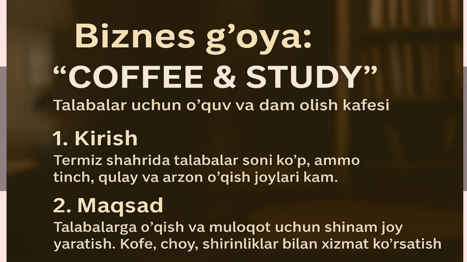 COFFE and STUDDY