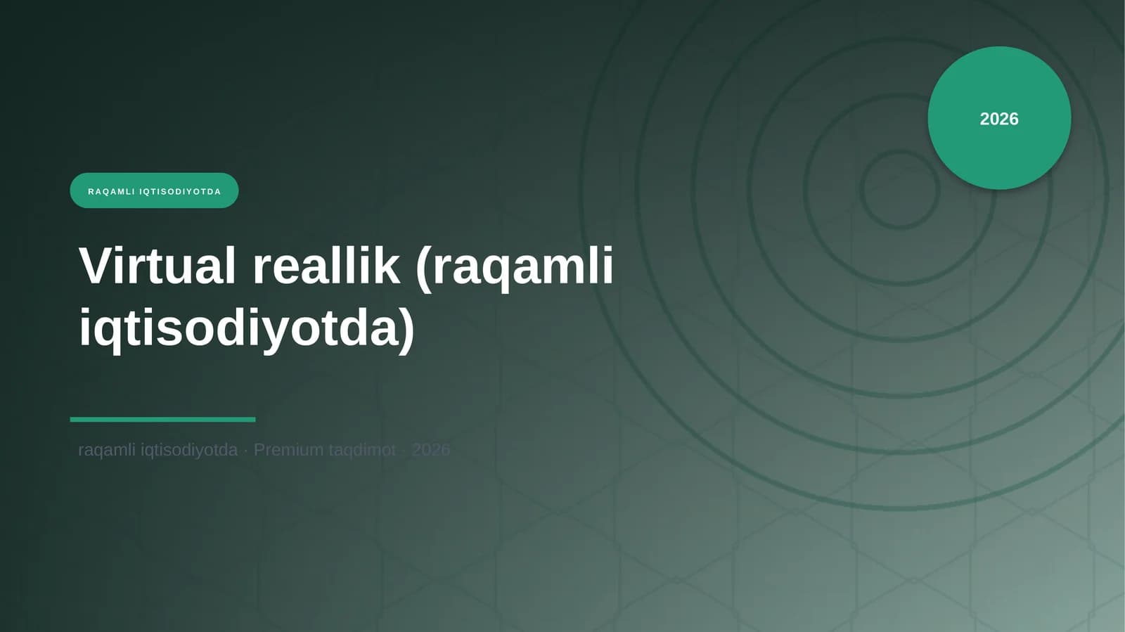Virtual reallik (raqamli iqtisodiyotda)