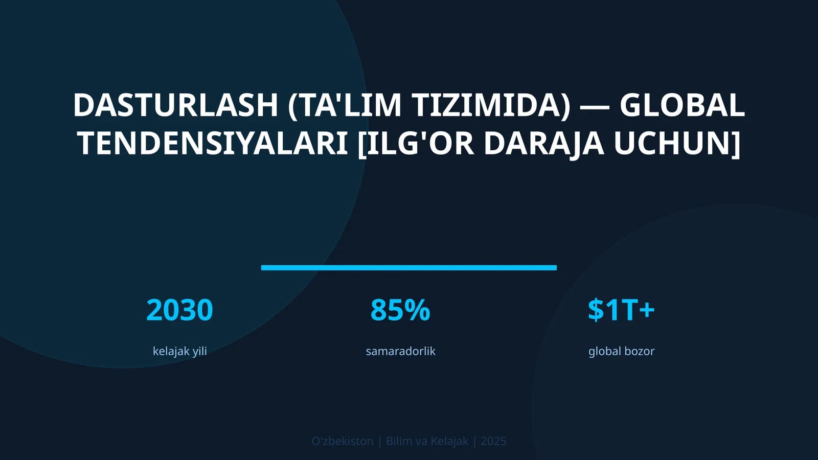 Dasturlash (ta'lim tizimida) — global tendensiyalari [ilg'or daraja uchun]