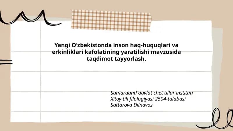 Inson Haq-Huquqlari va Erkinliklari Kafolatining Yaratilishi