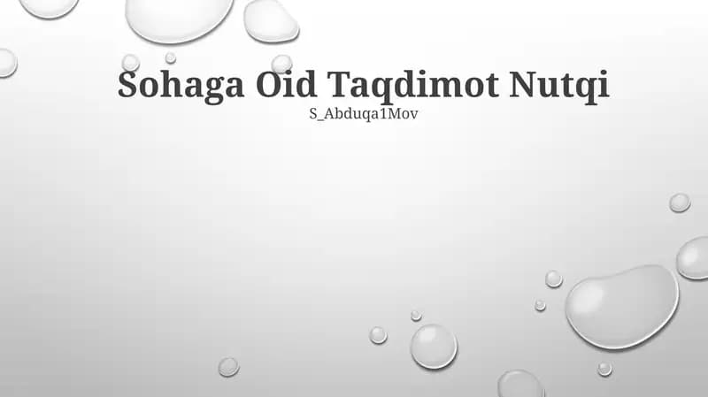 Taqdimot Nutqi
