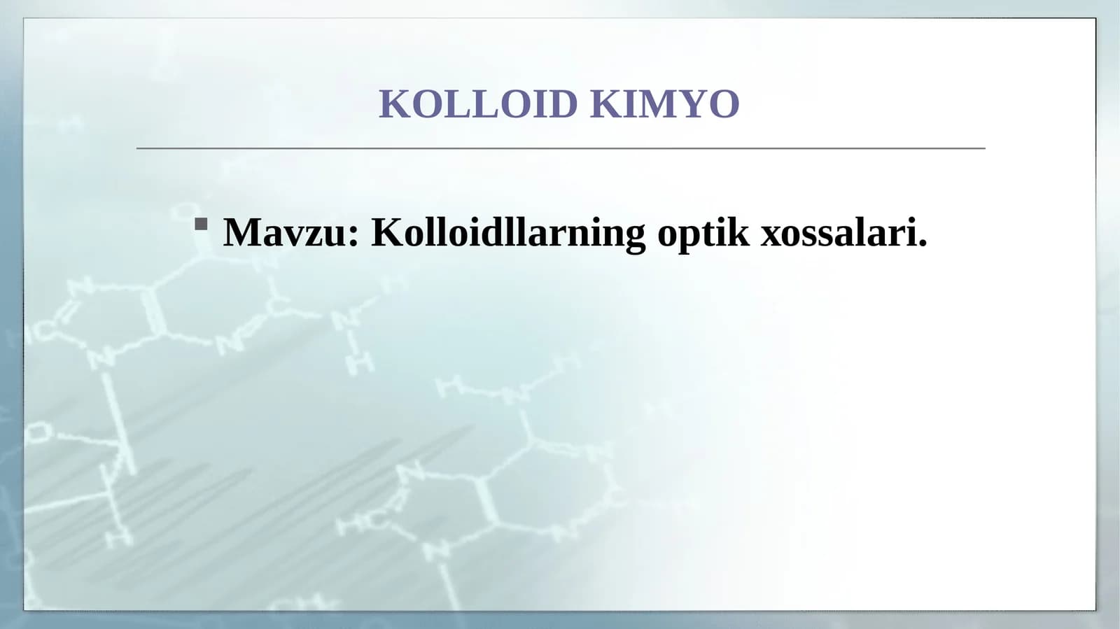 Kolloid Kimyo