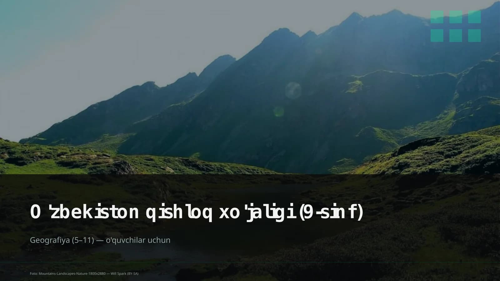 O'zbekiston qishloq xo'jaligi (9-sinf)