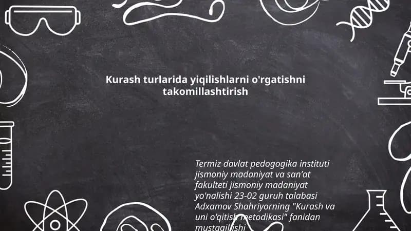Kurash va uni o'qitish metodikasi