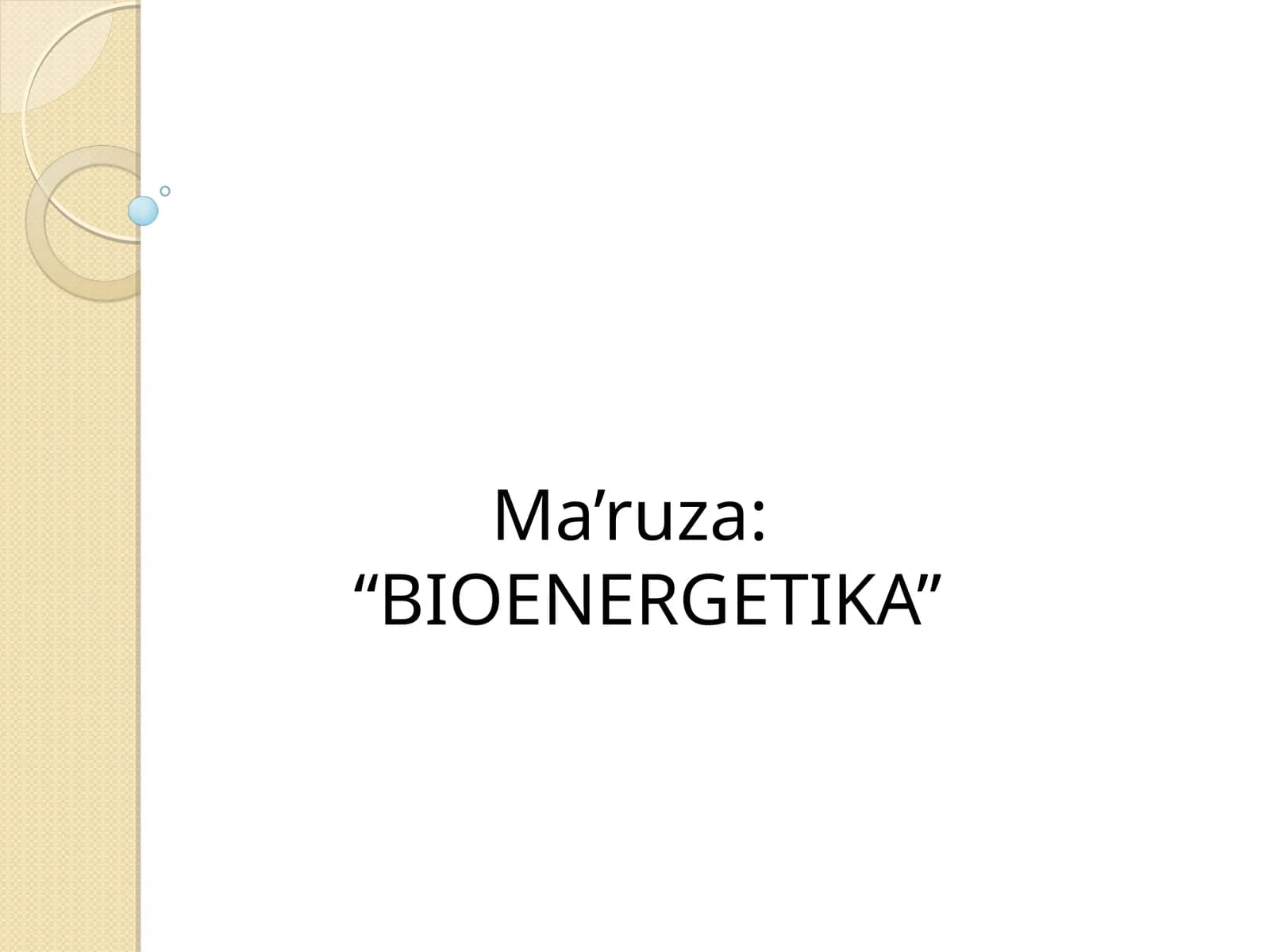 BIOENERGETIKA