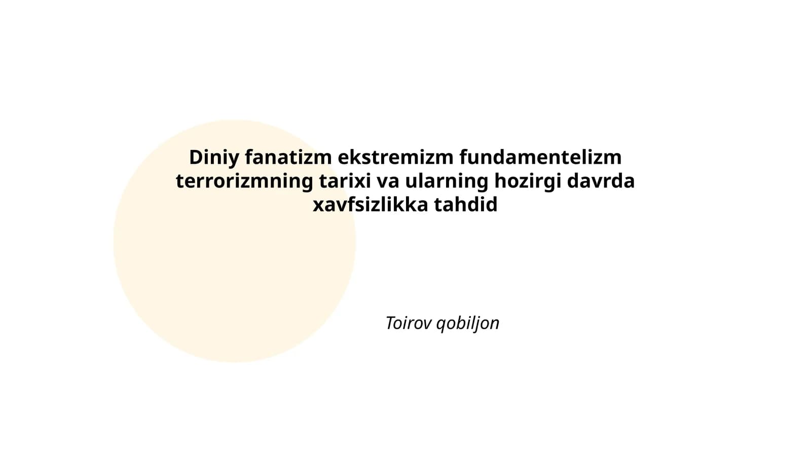 Diniy fanatizmning tarixi