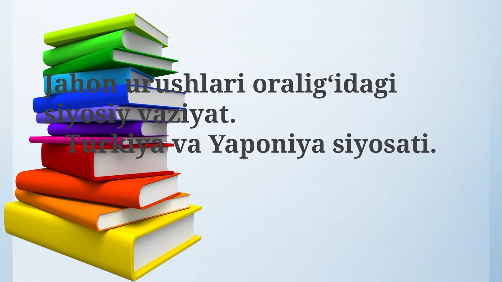 Jahon urushlari oralig'idagi siyosiy vaziyat