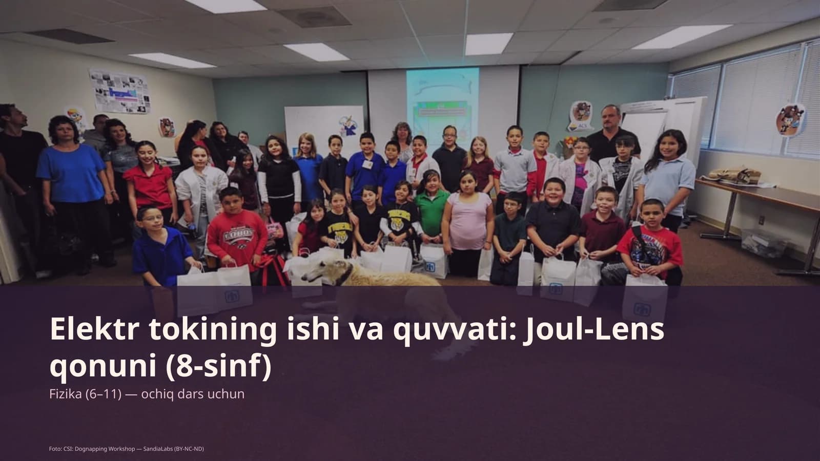 Elektr tokining ishi va quvvati: Joul-Lens qonuni (8-sinf)