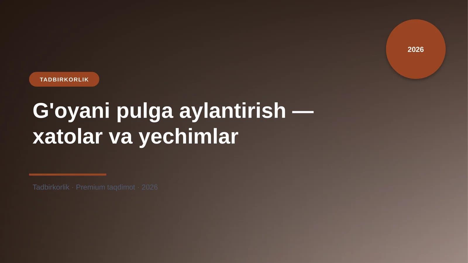 G'oyani pulga aylantirish — xatolar va yechimlar