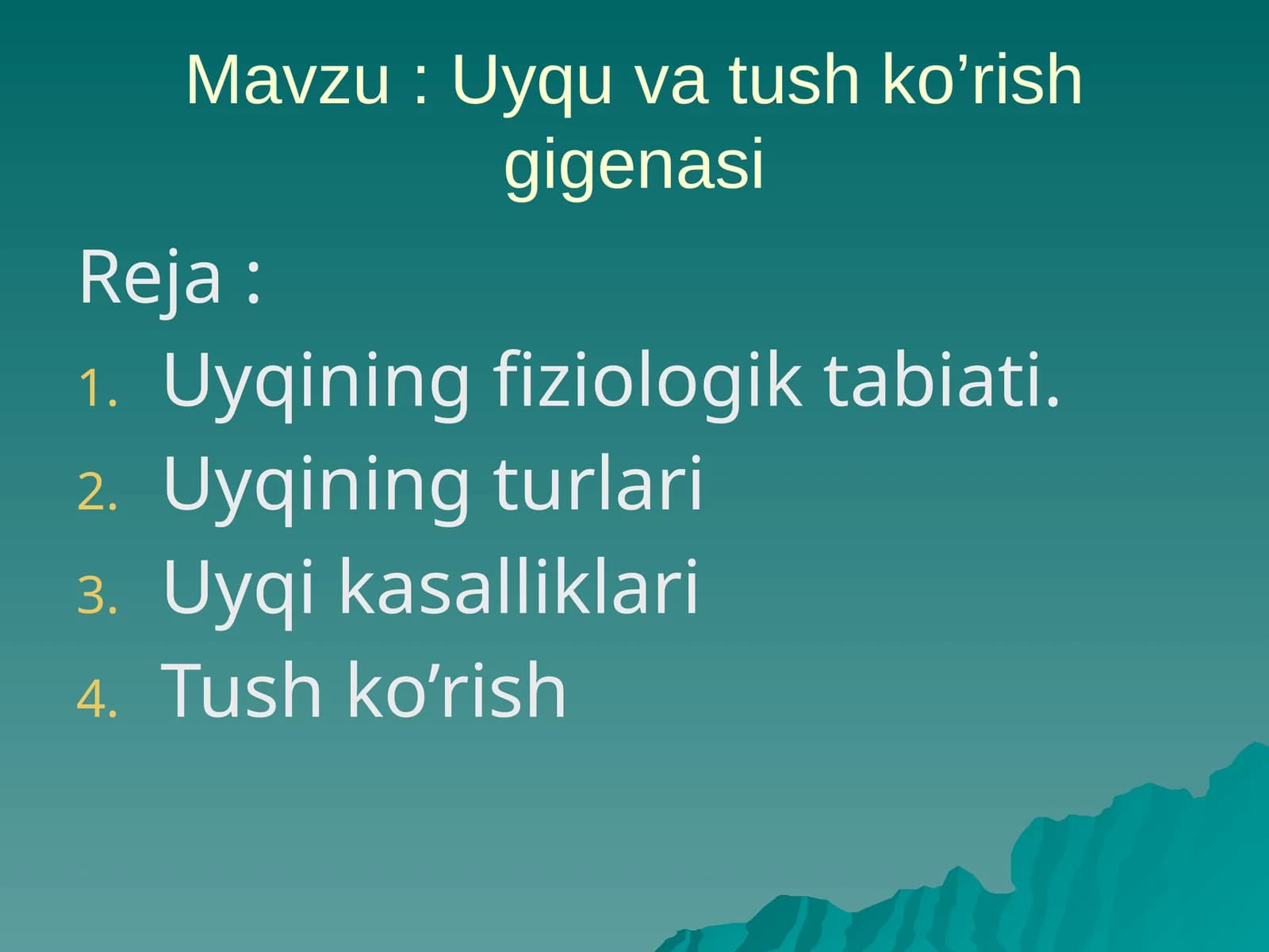 Uyquvatushko’rishgigenasi