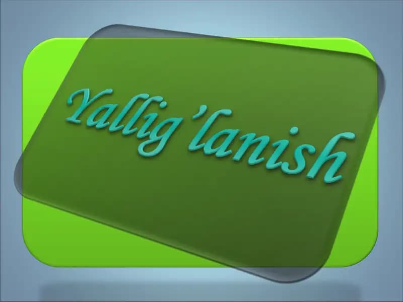 Yallig’lanish