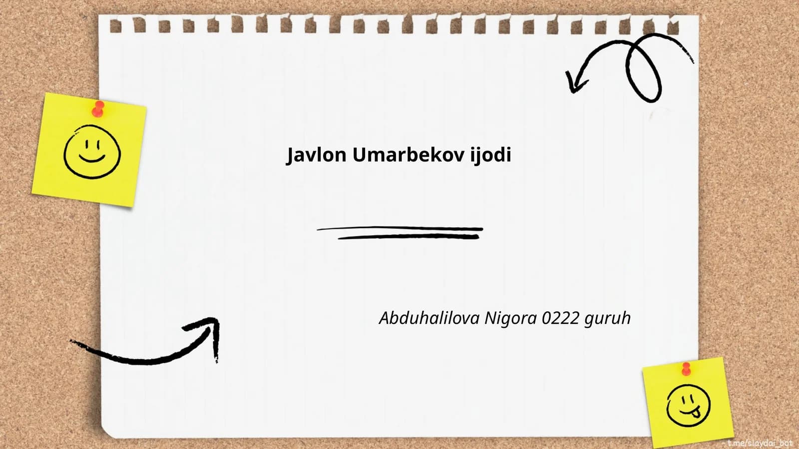 Javlon Umarbekov ijodi