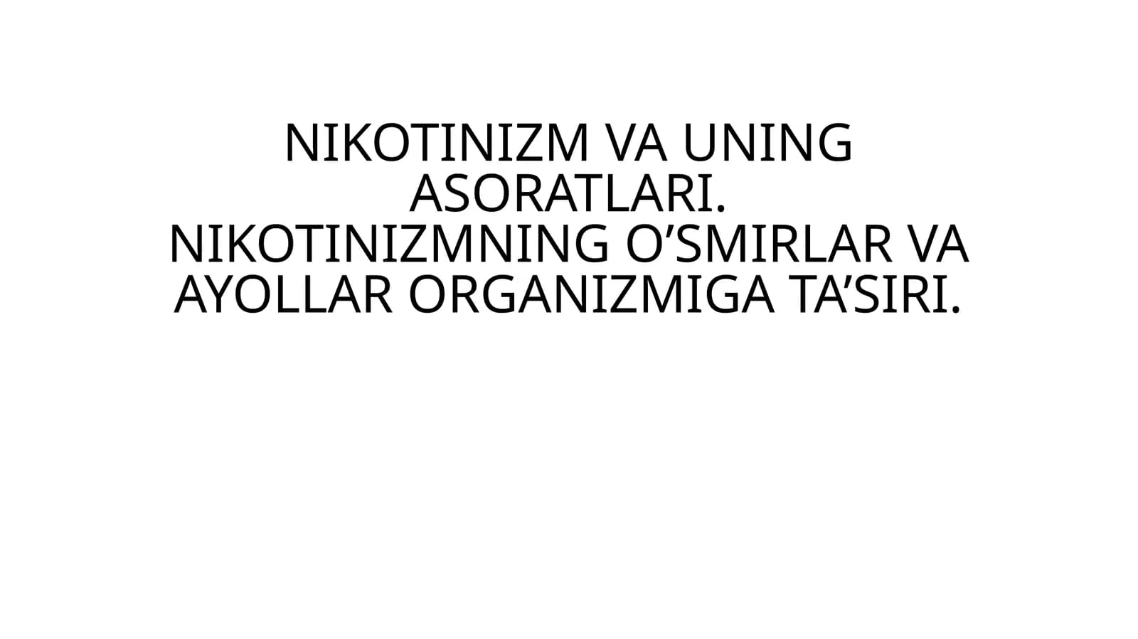 NIKOTINIZM
