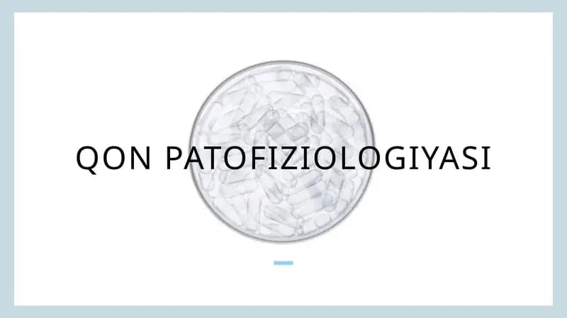Qon patofiziologiyasi