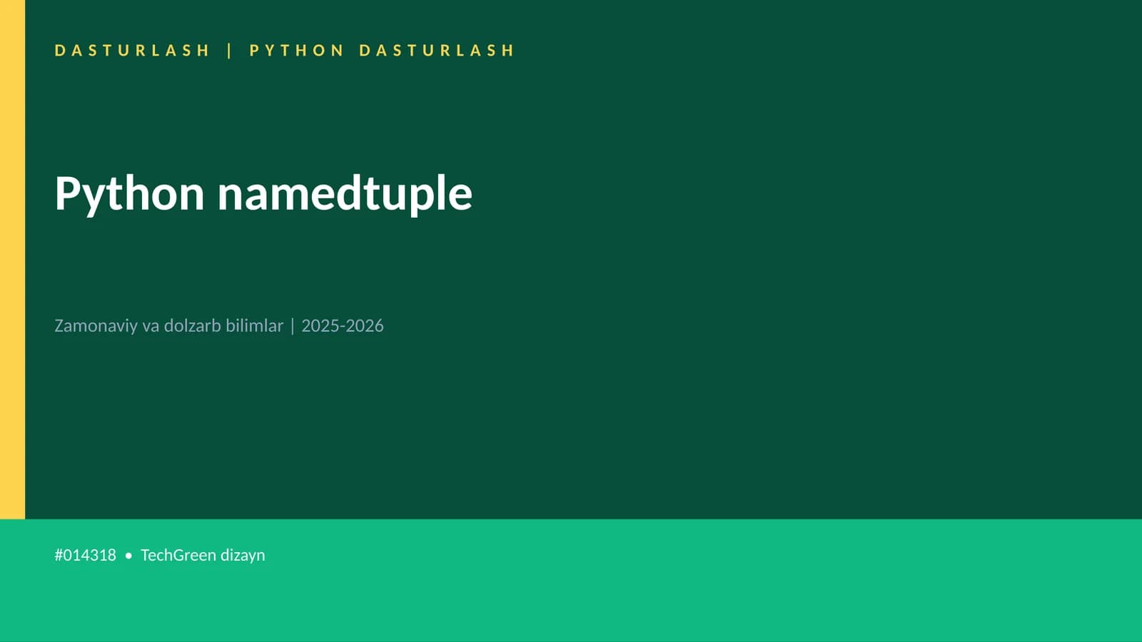 Python namedtuple