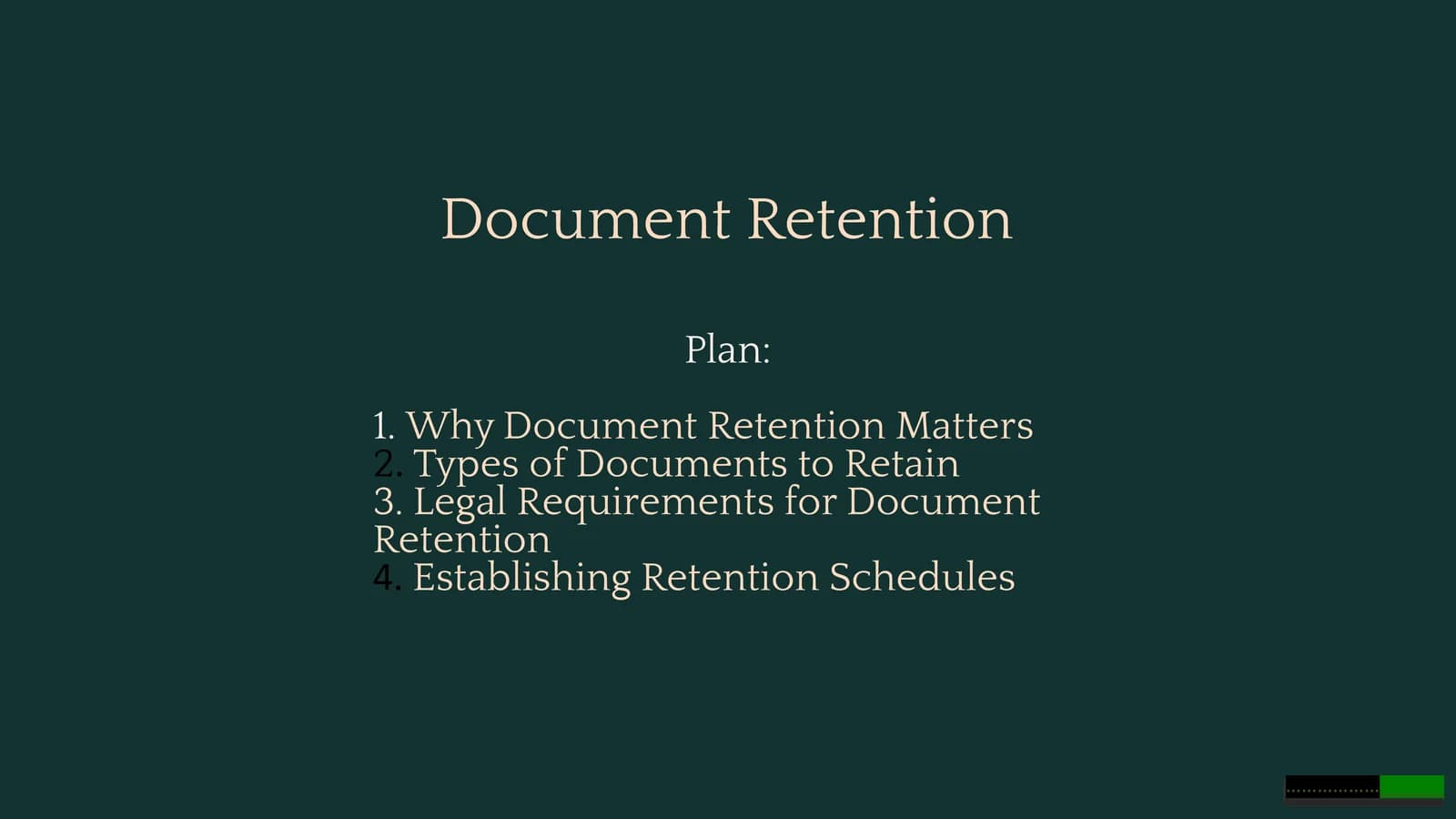 Document Retention