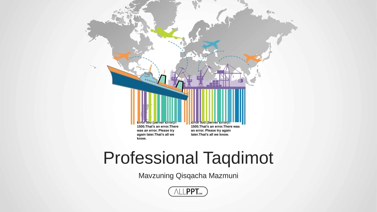 Global Logistika Tarmoqlari va Ta'minot Zanjiri Taqdimoti (48 Slayd)