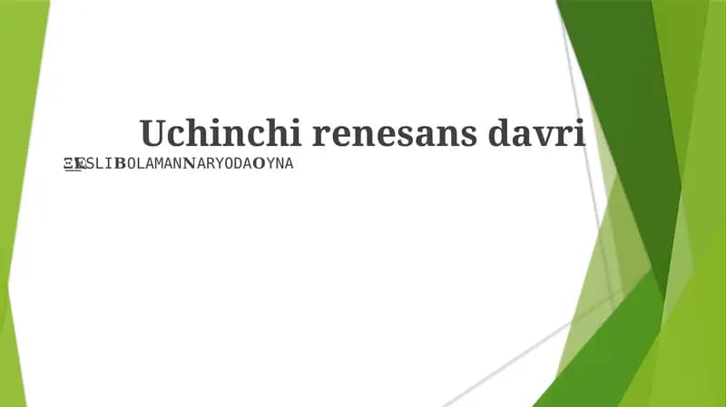 Uchinchi renesans davri