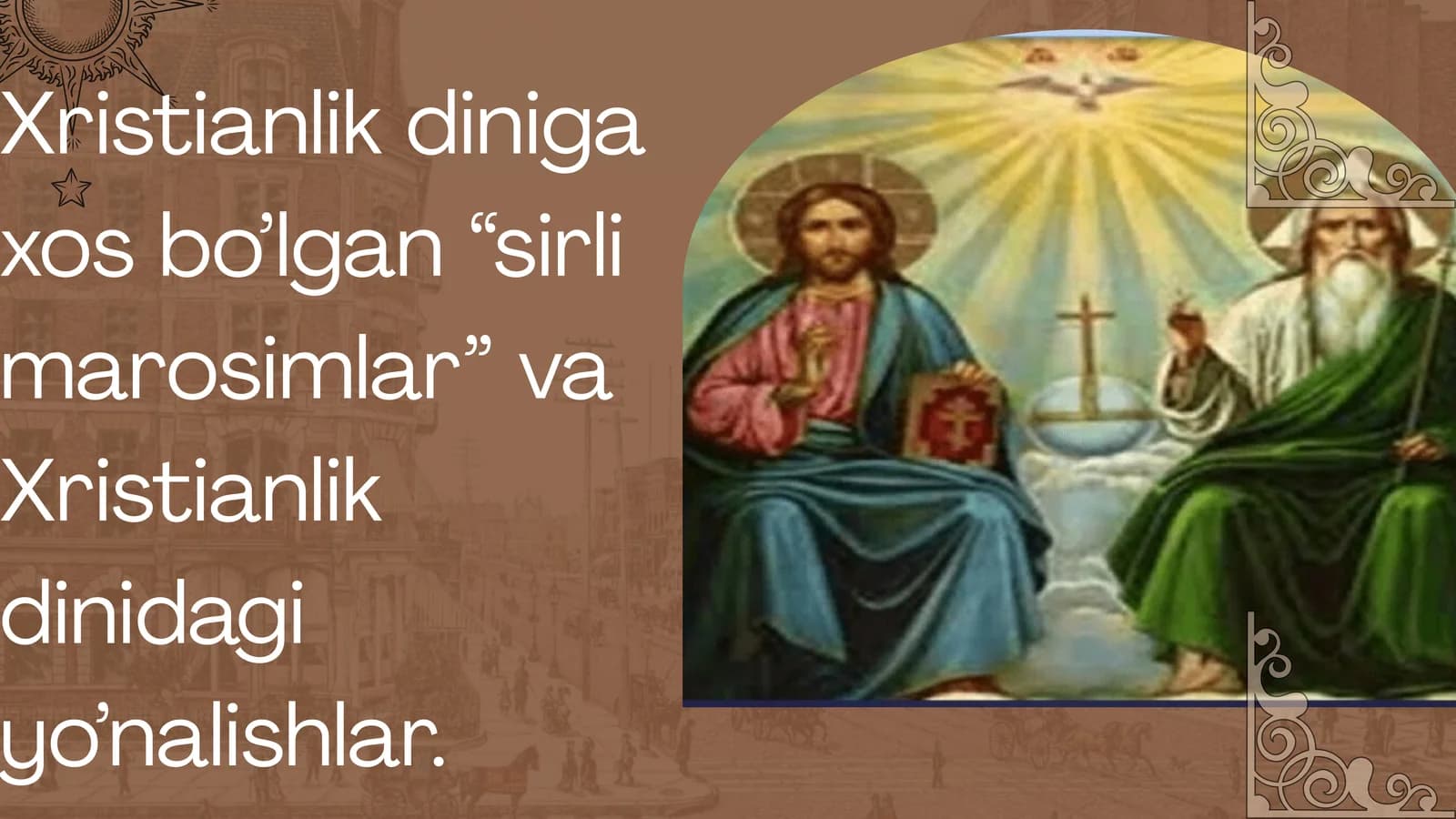 Xristianlik diniga xos bo’lgan “sirli marosimlar” va Xristianlik dinidagi yo’nalishlar.