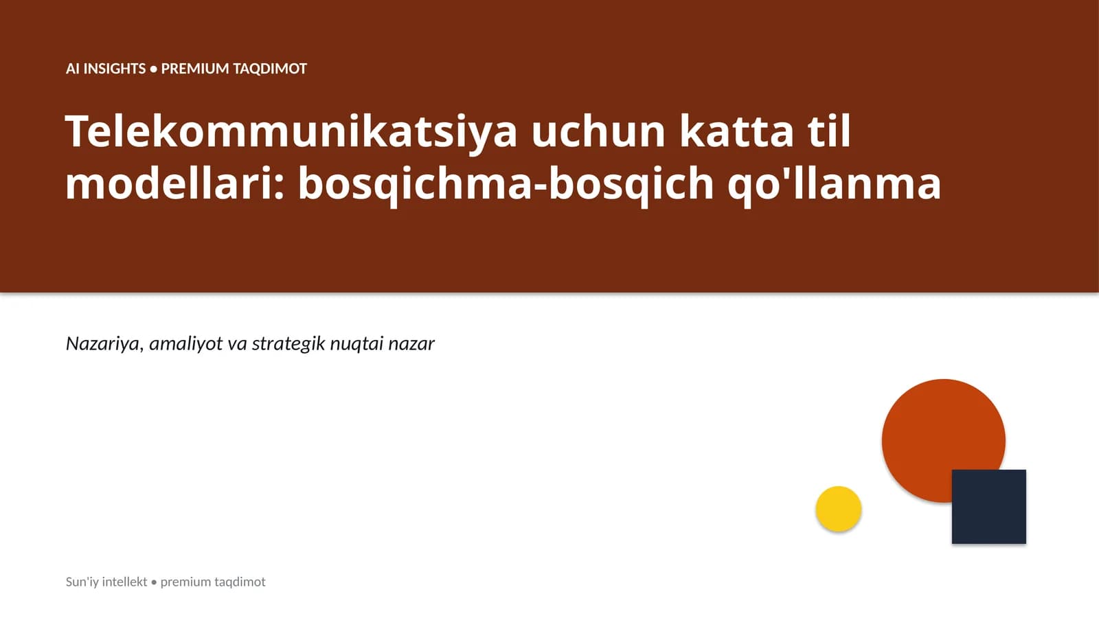 Telekommunikatsiya uchun katta til modellari: bosqichma-bosqich qo'llanma