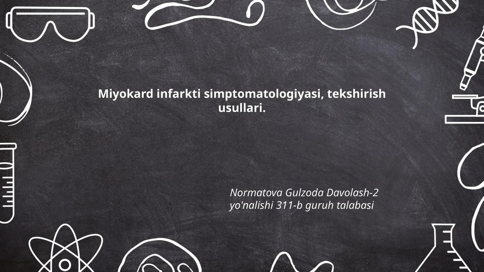 Miyokard infarkti simptomatologiyasi, tekshirish usullari