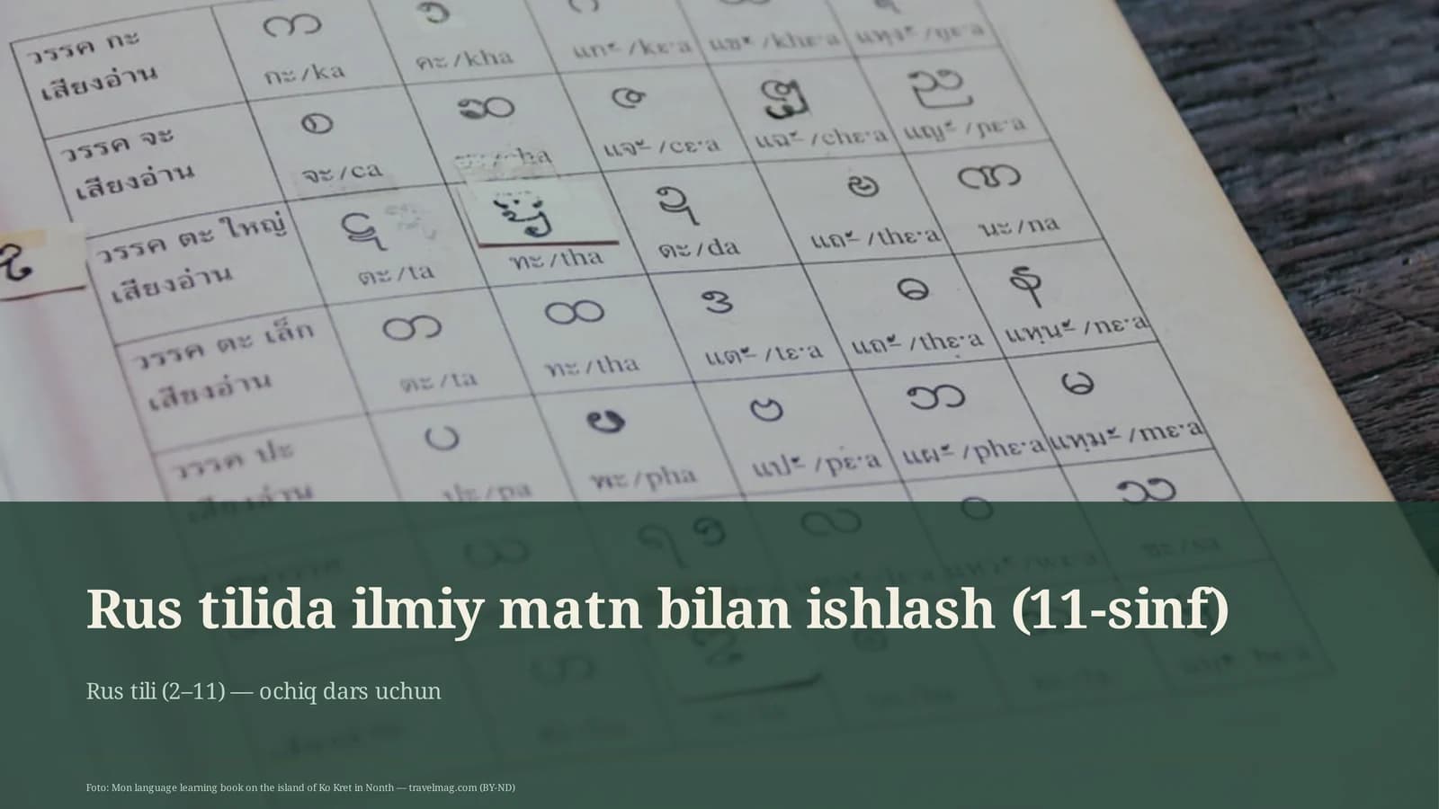 Rus tilida ilmiy matn bilan ishlash (11-sinf)