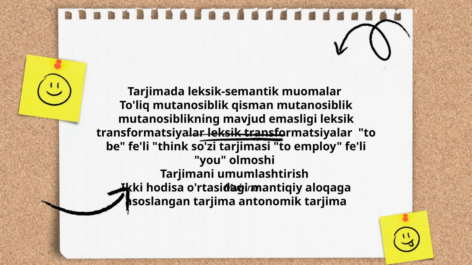 Tarjimada leksik-semantik muomalar