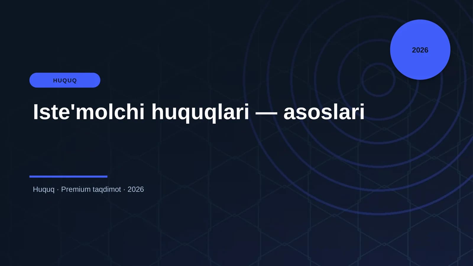 Iste'molchi huquqlari — asoslari