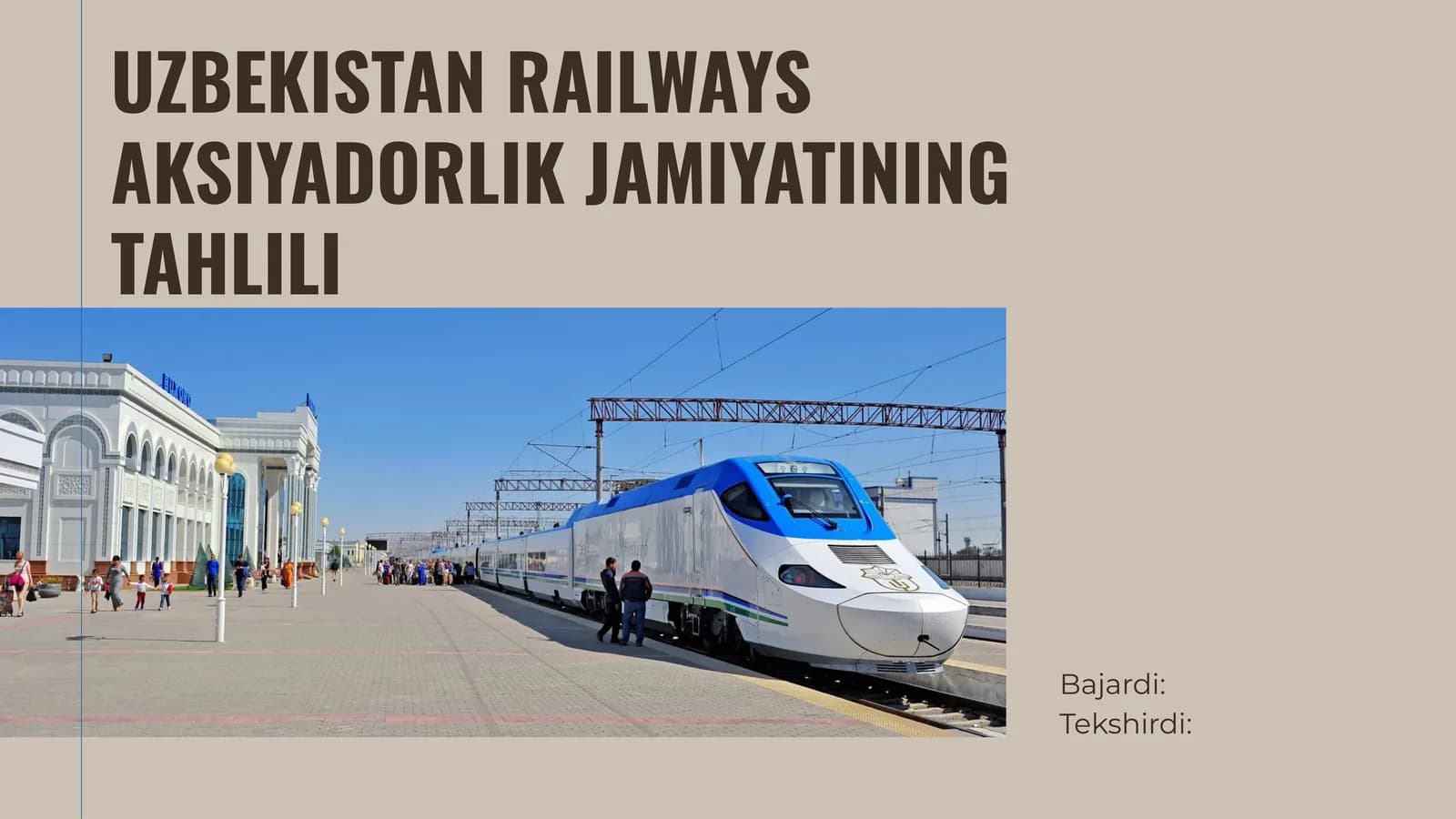 UZBEKISTAN RAILWAYS AKSIYADORLIK JAMIYATINING TAHLILI