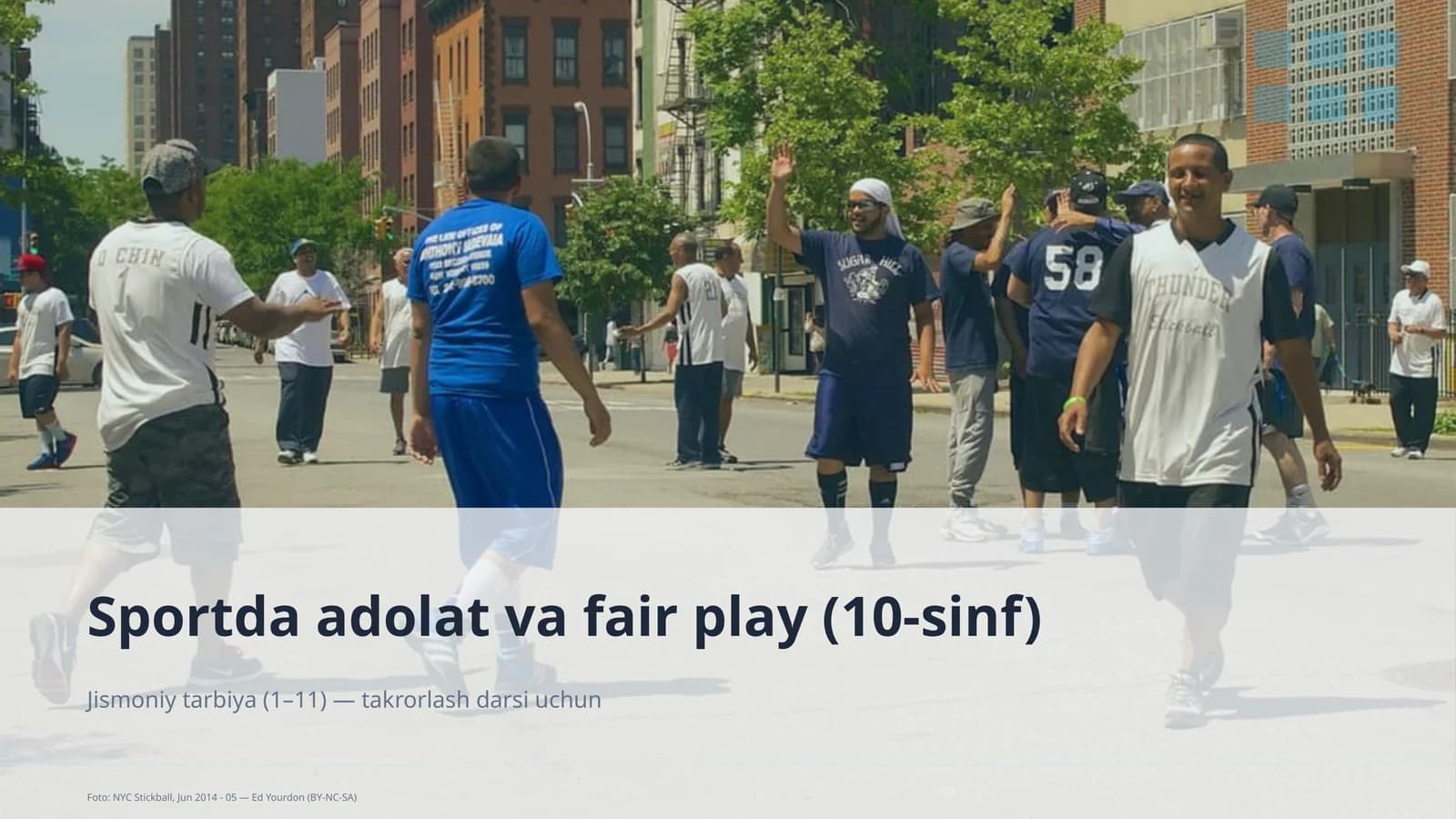 Sportda adolat va fair play (10-sinf)
