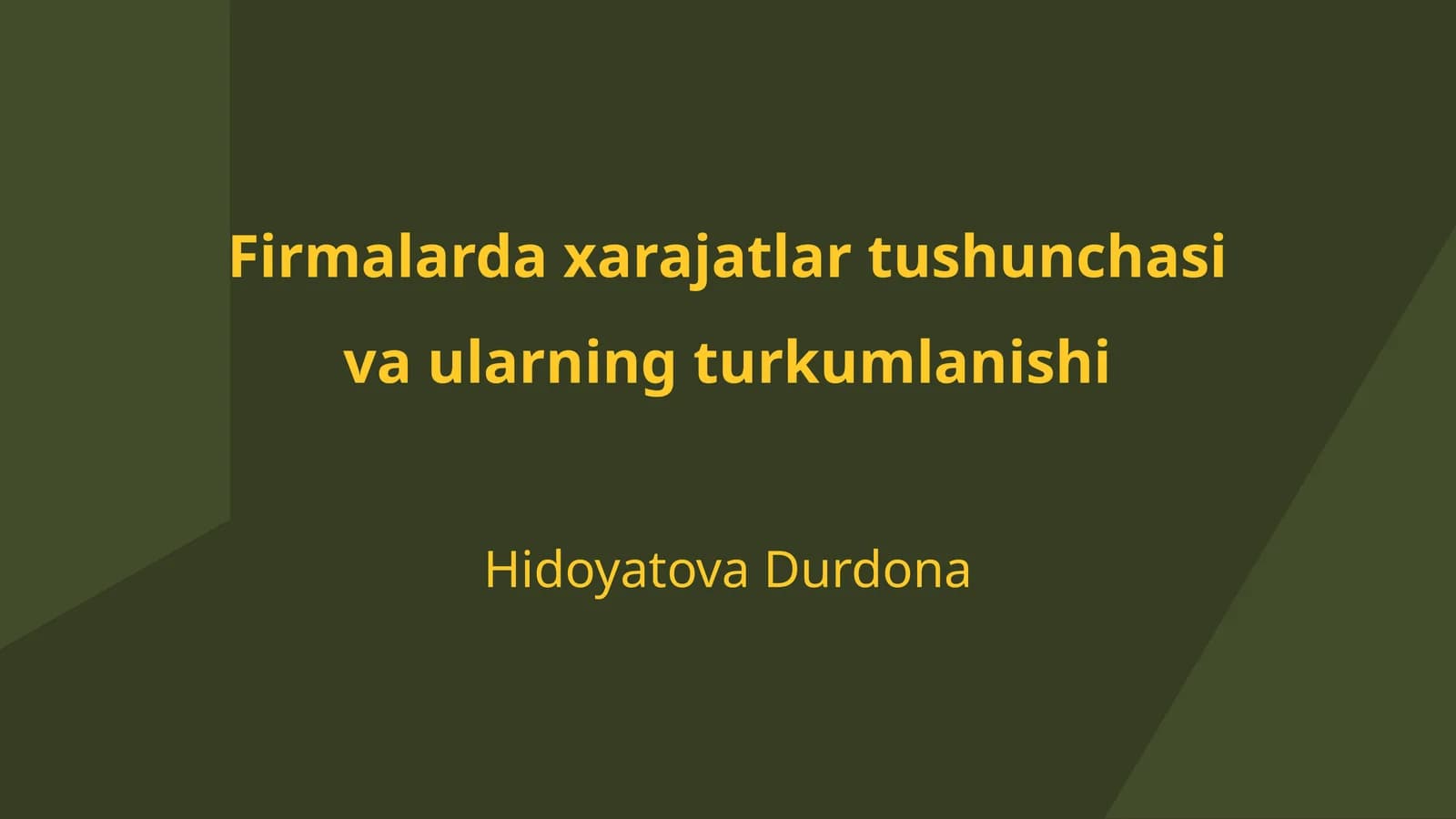 Hidoyatova Durdona
