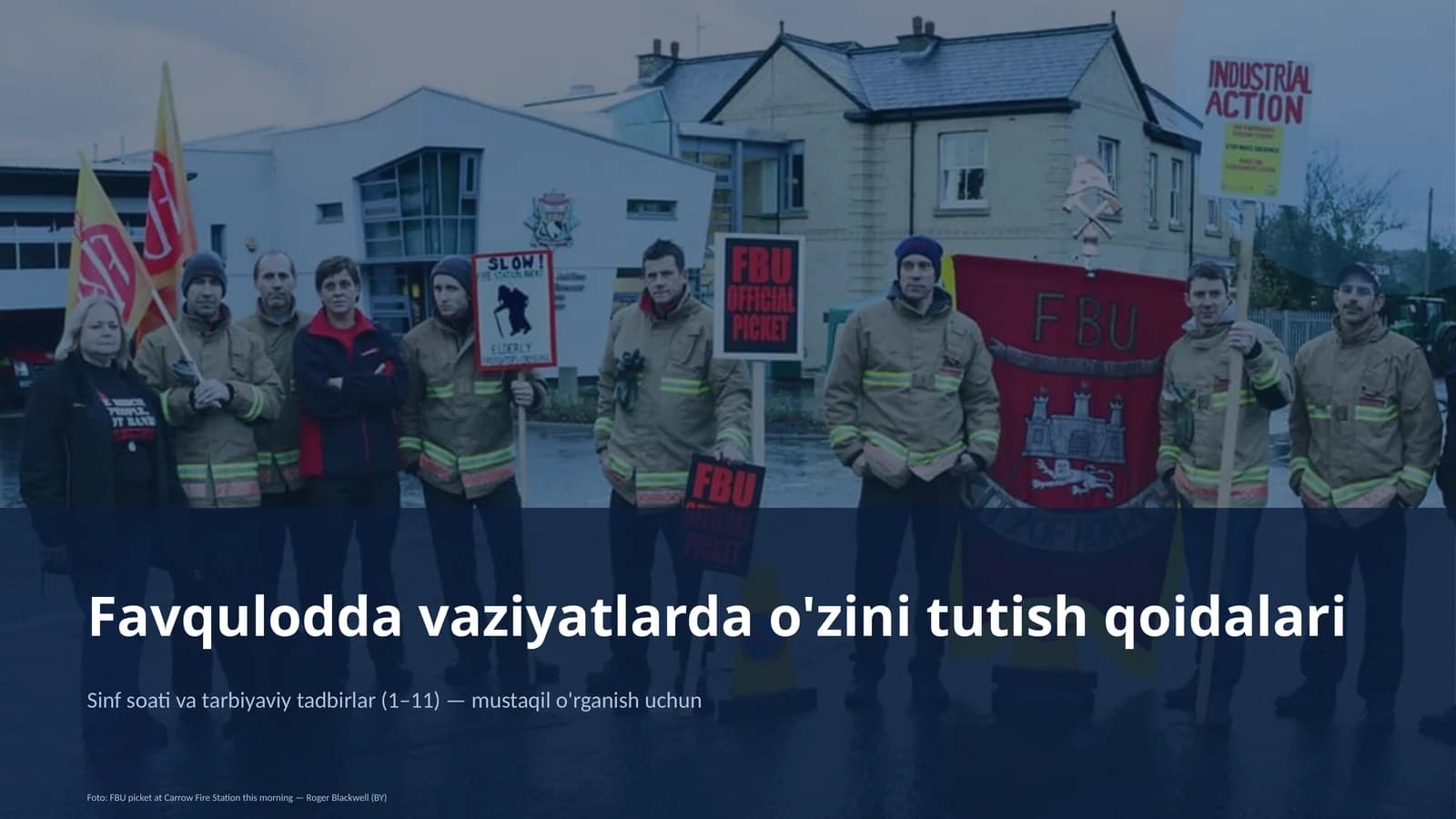 Favqulodda vaziyatlarda o'zini tutish qoidalari
